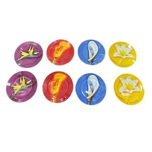 Set of 8 Givenchy Paris Floral plates 8 inch Dessert Plates